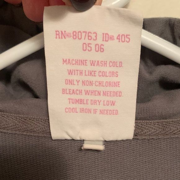 PINK Victoria’s Secret Hoodie Pullover Top Distressed Front Pocket Size Small - Picture 5 of 7